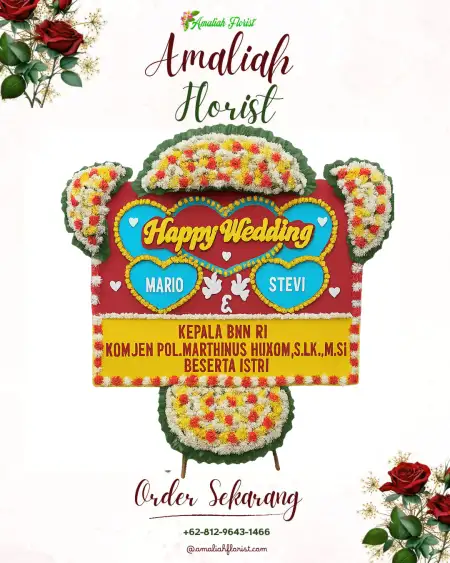 Papan Bunga Pernikahan Sigambir